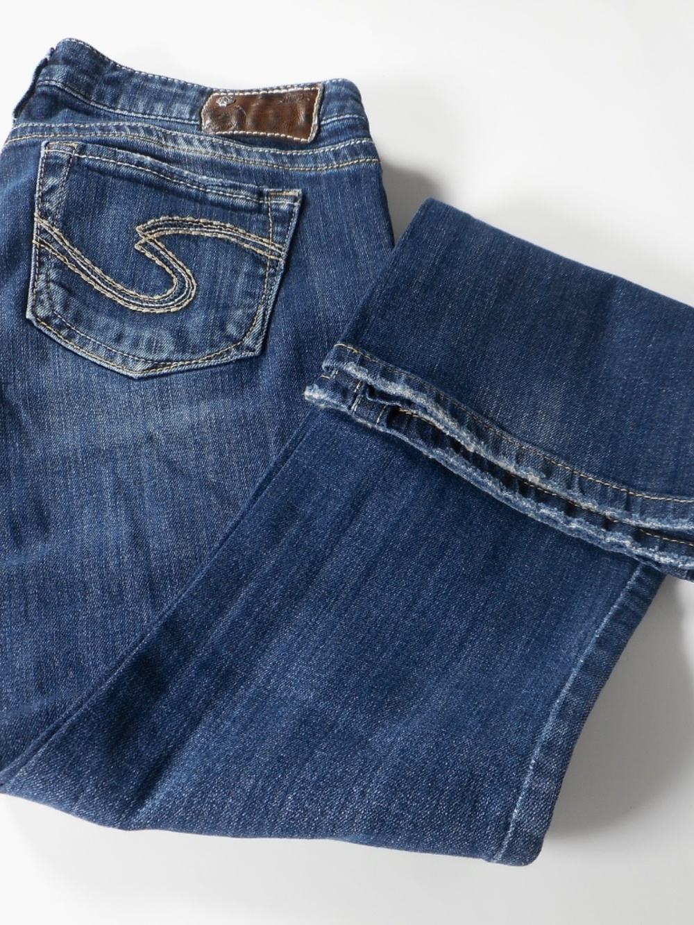 Silver Jeans Tuesday 28 Bootcut Denim Blue Jean Low Rise 28x30 5-Pocket Tab - Picture 12 of 16